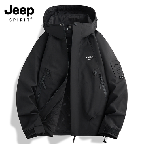 JEEP吉普三合一户外冲锋衣女2025秋冬可拆卸防风防水登山服外套男 - 图2