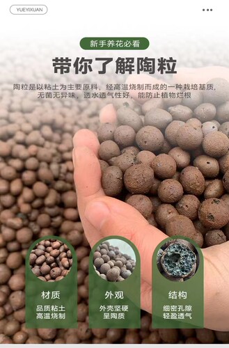 陶粒垫底透气防烂根养花专用多肉营养土花盆花卉鱼缸水培铺面包邮 - 图2