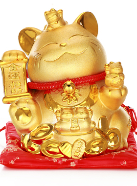 金色招财猫摆件小大号陶瓷储蓄罐