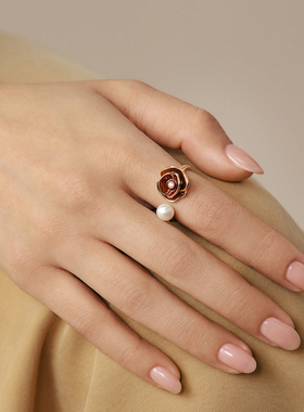 「新品」Fellala/翡拉拉「红玫瑰」系列原创设计小众高级感戒指女