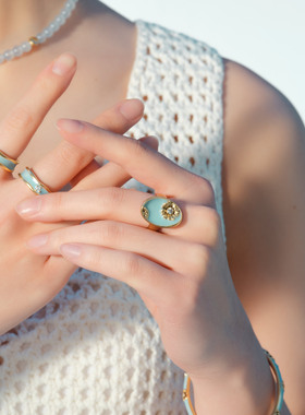 FELLALA翡拉拉原创设计戒指女