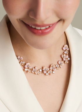 Fellala/翡拉拉「兰心」系列设计感花团锦簇项链原创高级时尚首饰