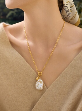 Fellala/翡拉拉「福结」系列珍珠项链简约高级感首饰官方饰品女