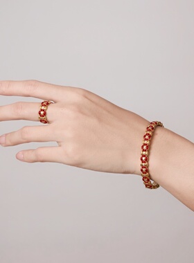 Fellala/翡拉拉「简奢时尚5.0」系列铜钱戒指首饰时尚官方饰品女