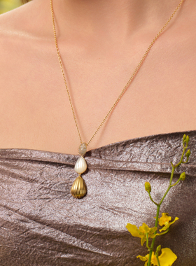 【新品】Fellala/翡拉拉「春雨」项链锁骨链颈链时尚轻奢高级首饰