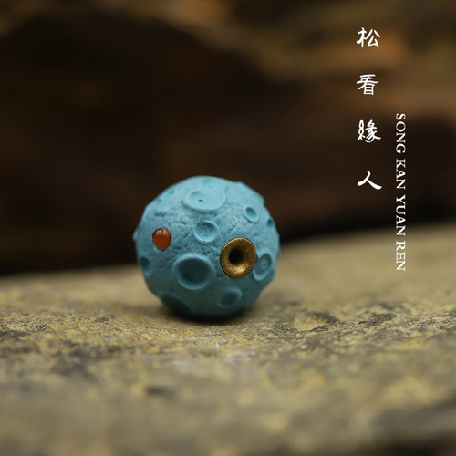 优化新款散珠绿松石陨石纹配珠文玩手串搓金单珠镶嵌南红多宝配饰 - 图2
