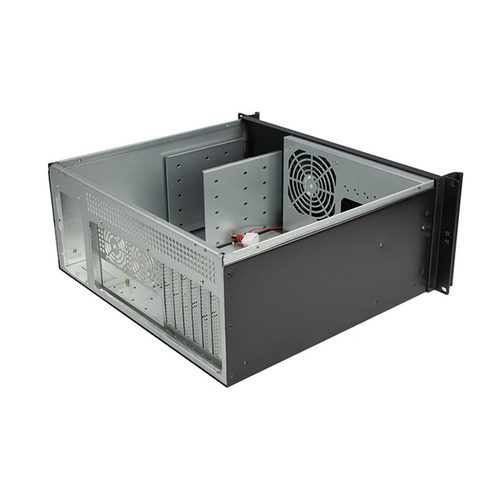 包邮4U机箱超短工控服务器监控机箱支持全高显卡大板铝面板 390深-图1