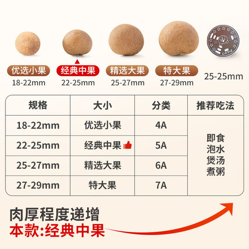 方家铺子官方旗舰店桂圆干带壳泡水龙眼干小核新货非特级508gX3包 - 图1