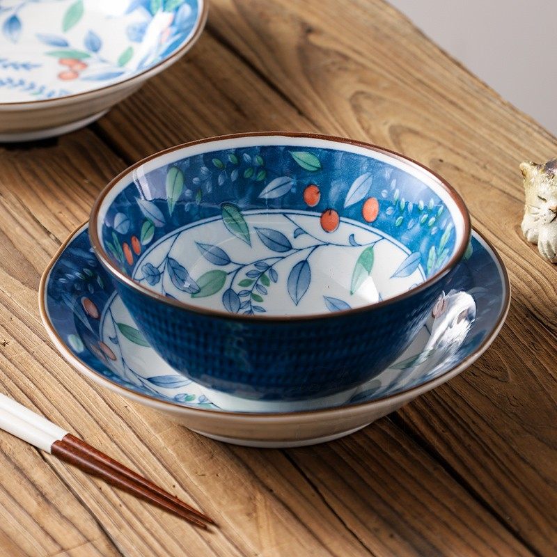 日本进口陶瓷米饭碗红樱桃碗盘碟套装组日式吃饭碗面碗调料碗菜盘,淘宝优惠券,粉丝福利购,淘宝优惠卷