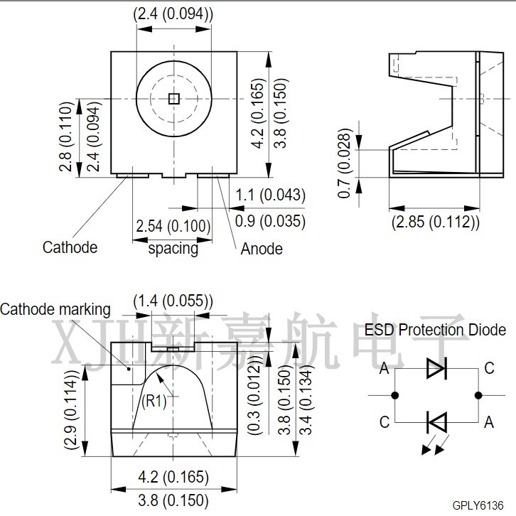 汽车仪表盘LED灯珠中控空调液晶屏4040牙头母欧司朗3528侧面发光,淘宝优惠券,粉丝福利购,淘宝优惠卷