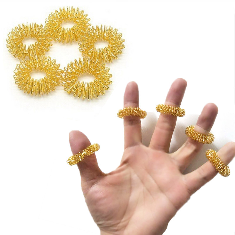 5Pcs Spiky Sensory Ring For Finger Massage Hand Acupressure - 图0