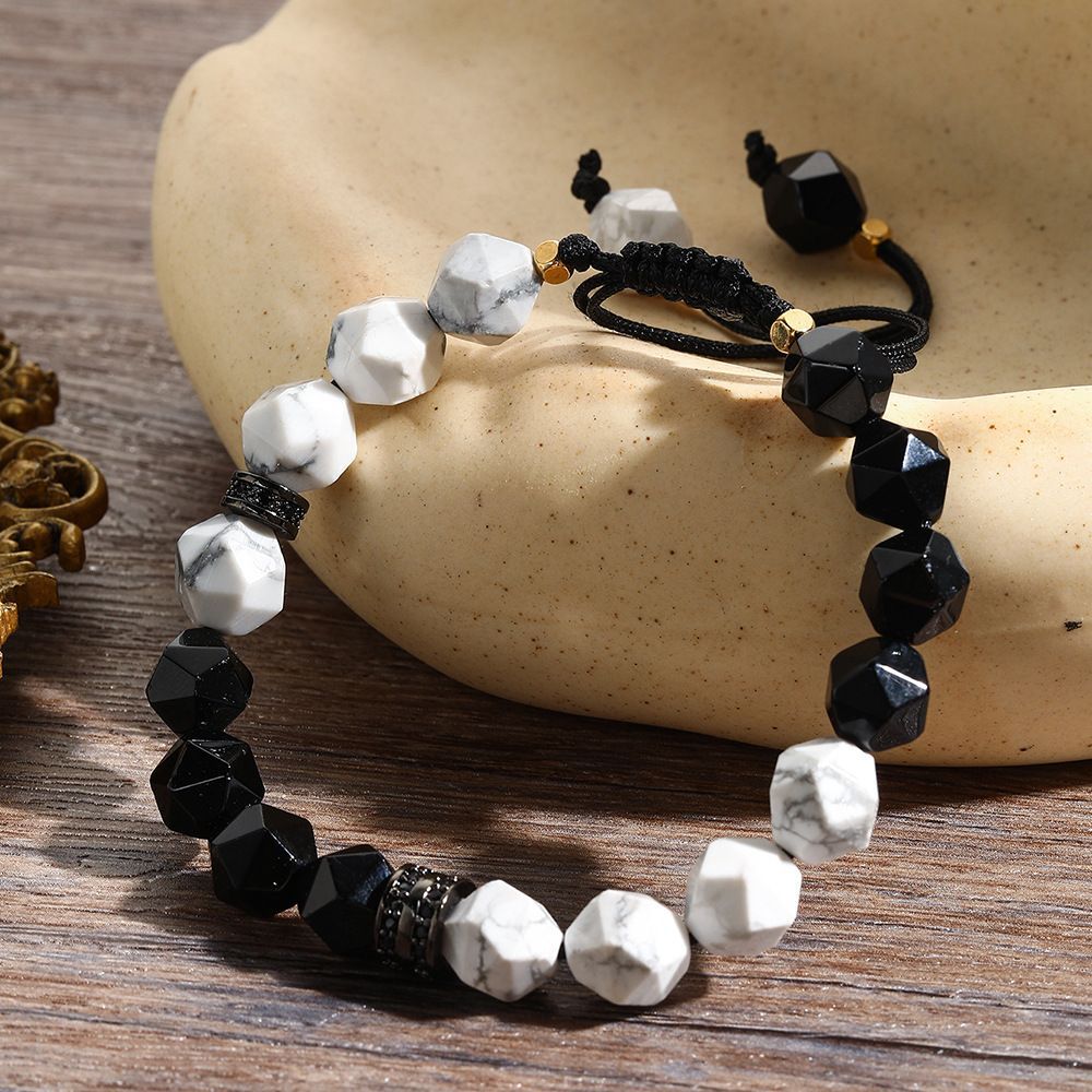 2024 Natural Sparrow Stone Beads Bracelet Men Women Zircon - 图1