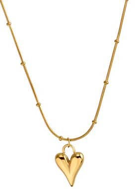 Classic Peach Heart Pendant Stainless steel Necklace