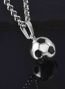 Sports Product Football Necklace with Stainless Steel Chain
