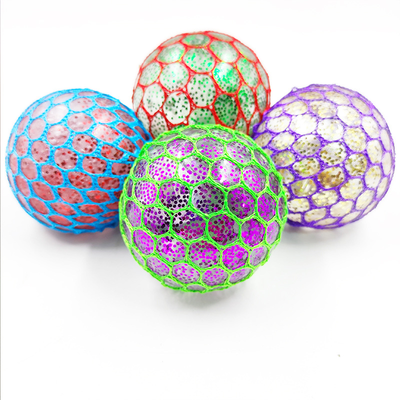 Squeeze Ball Toy DNA Colorful Beads Relieve Stress Hand - 图0