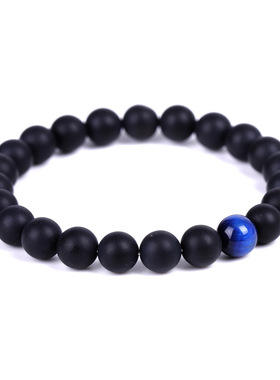 8mm Fashion Tiger Eye Stone Beaded Bracelets for Women Men