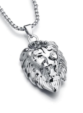 Fashion Lion Head Necklace Animal Lion Statue Pendant Hip