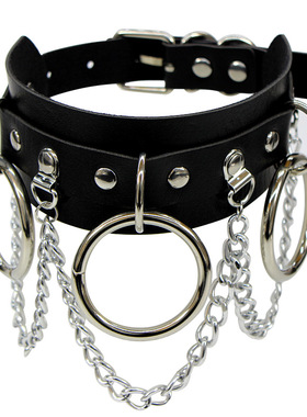 New Sexy Harajuku PU Leather Chain Heart Pendant Necklaces