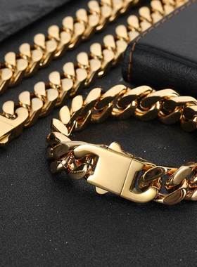 Miami Hip Hop Cuban Link Chain Necklace for Men Women