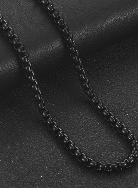 2/3/4/5mm Men's Black Color Plated Stainless Steel Square