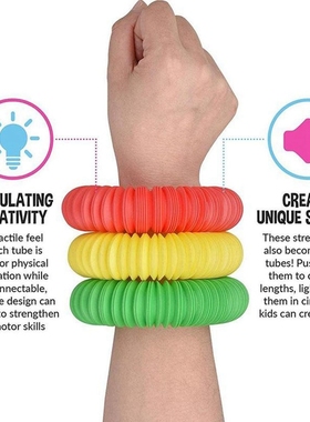 Colorful Pop Tubes Fidget Toys Pop Squeeze Push Bubble