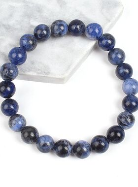 Natural Stone Dark Blue Sodalite Beads Bracelet 4 6 8 10