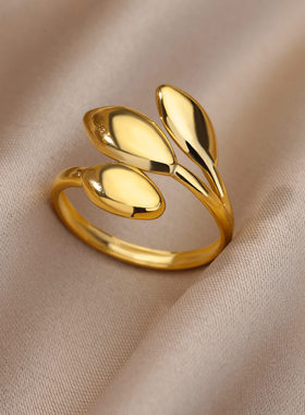 Stainless Steel Rings For Women Men Gold Color Engagement