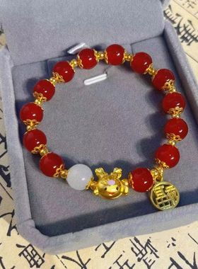 2024 New Zodiac Dragon Red Lucky Beaded Bracelet for Women