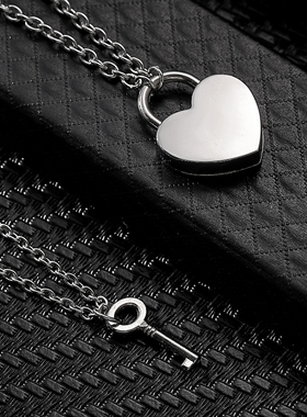 2pcs Romantic Couple Necklace for Women Men Key Lock Heart