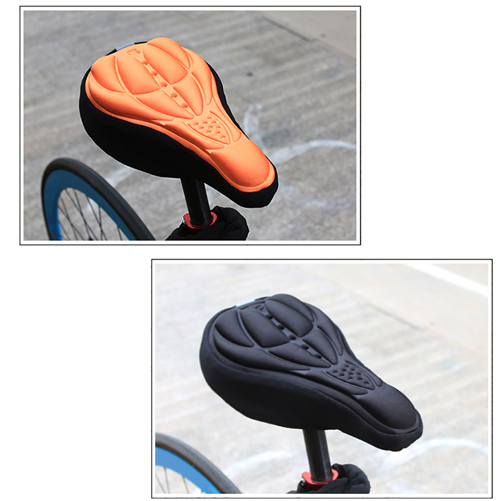 Bicycle Saddle 3D Soft Seat Cover Gel Silicone Cushion Cycl - 图1