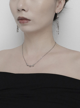 kammerhopa 设计师品牌925银做旧百搭可调节项链锁骨链女新品