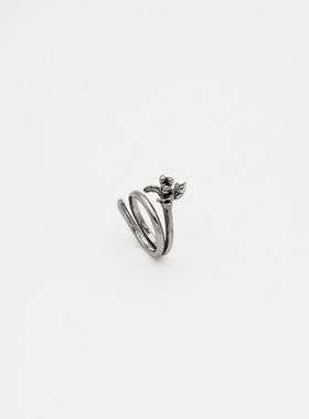 kammerhopa 小众设计师品牌925银戒指骷蕾丝系列植物元素男女新品