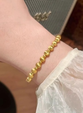 越南沙金拉丝猫眼珠手链女不掉色