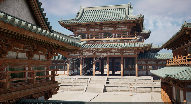 UE4 Unreal 5 multiple sets of Chinese style oriental ancient architecture Japanese temples woods forests ancient architectural environment scenes
