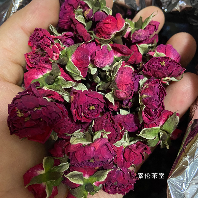 【素伦茶室】今天喝：新鲜的玫瑰花干茶 自有花田金边玫瑰30g包邮 - 图3