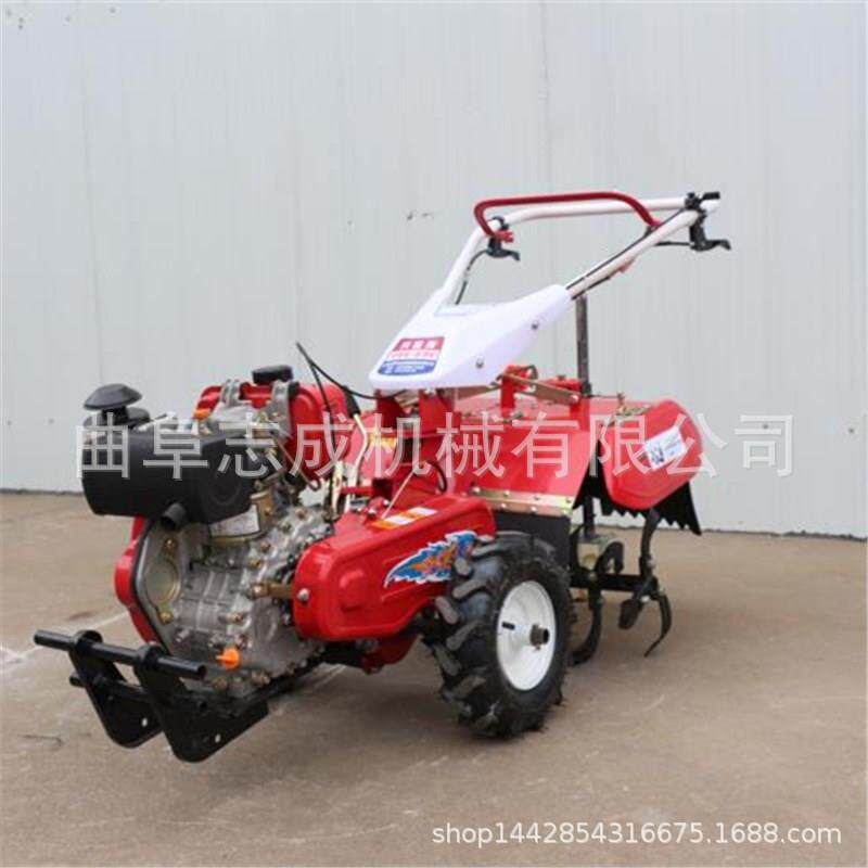 New agricultural four-wheel drive micro tillage machine orchard trenching micro tillage machine multifunctional self-propelled diesel micro tillage scarifier