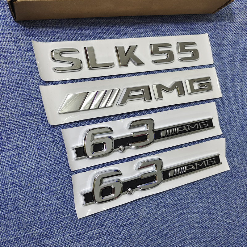 奔驰SLK55 SLK280 SLK250 SLK300 slk500AMG改装后尾标数字车标贴 - 图0