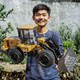 Alloy extra large remote control forklift toy engineering vehicle bulldozer loader boy children gift electric large
