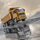 Alloy large children's remote control dump truck
