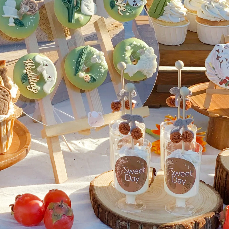生日甜品台 美拉德色系咖啡 巧克力棕插牌纸杯蛋糕插件,淘宝优惠券,粉丝福利购,淘宝优惠卷