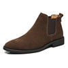 Chelsea boots men's genuine leather British style frosted Martin boots