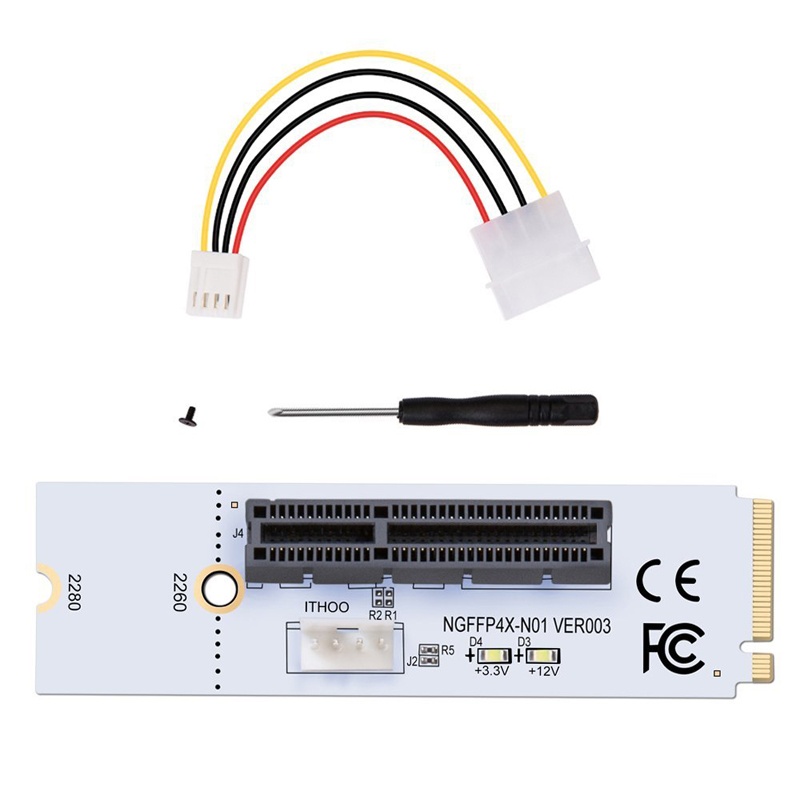 M2 NVME转PCI-E转接卡M.2转PCIE扩展插槽 NGFF Key M转真正4X信号 - 图0