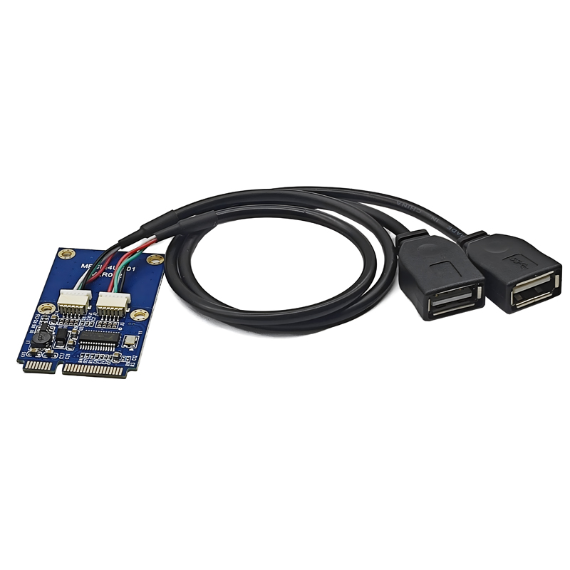 Mini pci-e转usb转接卡笔记本M.2 KEY A-E扩展双口usb2.0扩展卡 - 图3