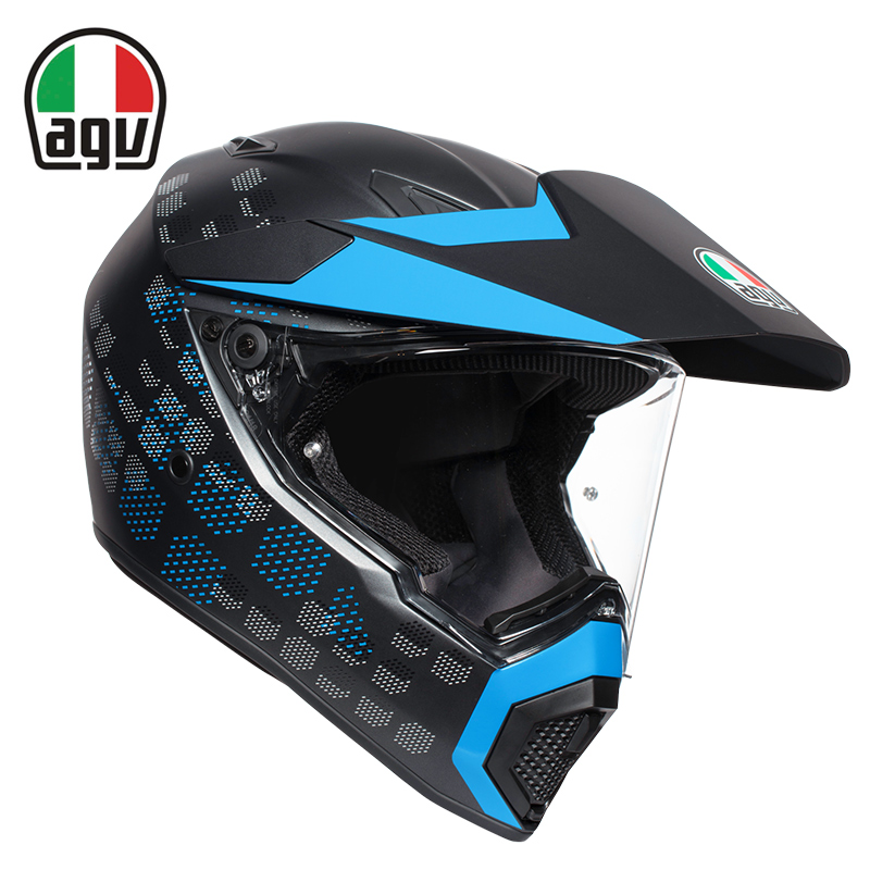 AGV AX9碳钎维机车越野头盔防雾全覆式男女摩托车跑盔拉力盔四季