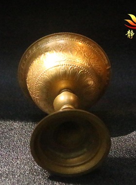 纯铜摆件西藏雕花八吉祥精美