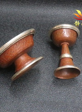 纯铜摆件藏式居家手工雕花摆件