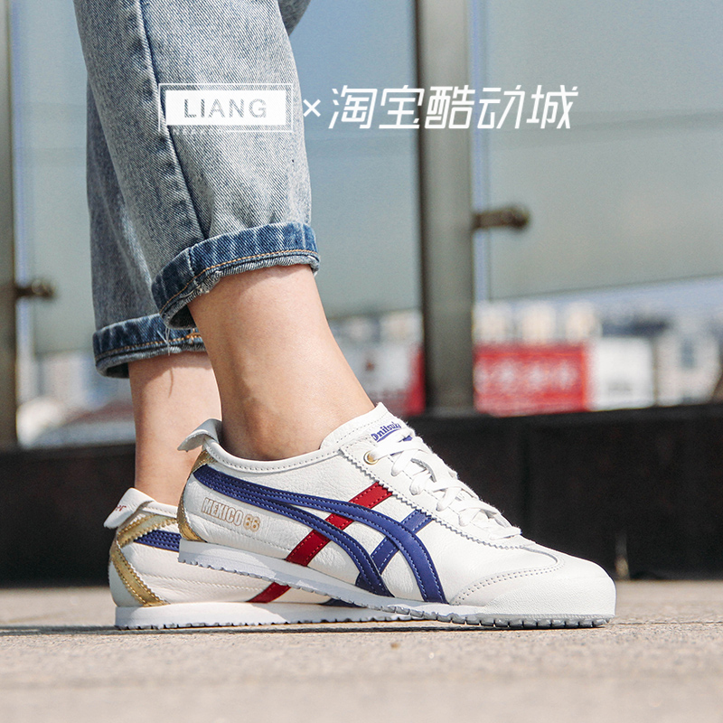 Onitsuka Tiger鬼冢虎 MEXICO 66烫金男女休闲情侣鞋D507L-0152-图2