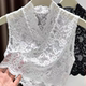 ເສື້ອຢືດແຂນບໍ່ມີແຂນ V-neck lace bottoming shirt tulle