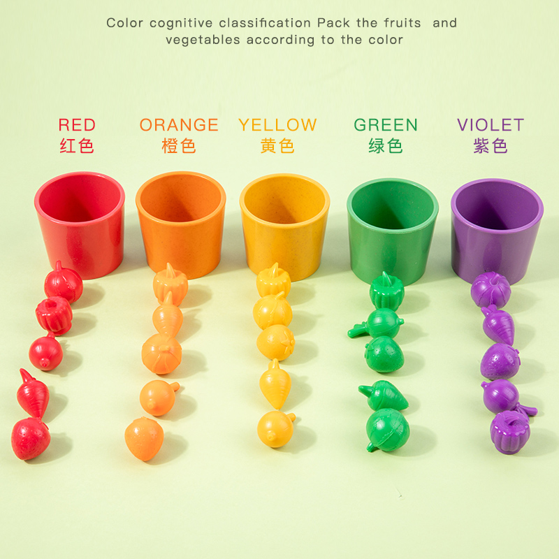 仿真农场玩具水果蔬菜种植园颜色分类儿童益智记忆思维训练玩具 - 图1