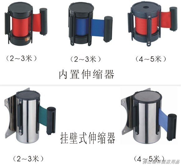 挂壁式隔离带伸缩栏杆配件头一米线护栏安全警示拉带挂墙伸缩带 - 图2